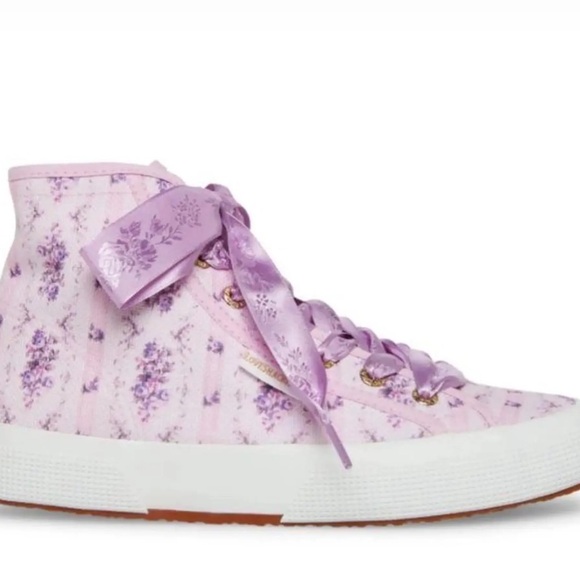 LoveShackFancy x Superga Hightop Purple Sneakers - Picture 2 of 7